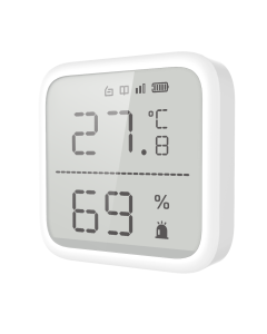 Bežični detektor temperature i vlažnosti DS-PDTPH-E-WE temperaturni senzor : -10° do 55° (samostojeći) temperaturni senzor : -35° do 99° (sa sondom) 2.7´´ display sa LED indikacijom
